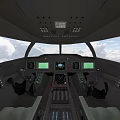 Gray Passenger Airplane Flying With Extended Wings In Overcast Sky