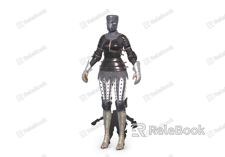 Medieval female warrior armor armor armor model