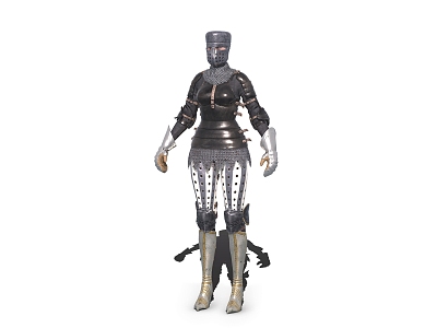 Medieval female warrior armor model