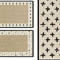 modern square carpet 3d model