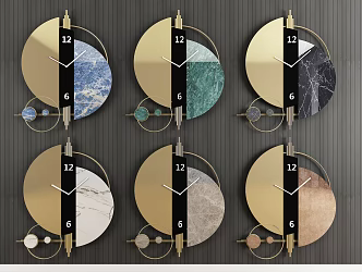 Light Luxury Clock Wall Clock 3d model