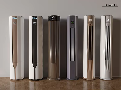 Tower Air Cooler Fans with Sleek Designs and Various Colors for Modern Home Interior 3d model