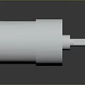 Industrial Silver Cylindrical Mechanical Part With Mounting Holes And Metal Shaft