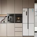 modern refrigerator cabinet built-in refrigerator 3d model