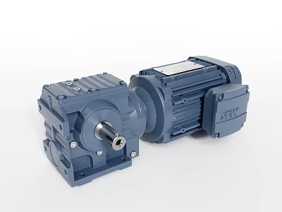 High Performance Industrial Blue SEW Gear Reducer Motor Equipment For Mechanical Systems 3d model
