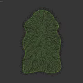 Soft Gray Furry Square Rug For Living Room Decor And Comfort