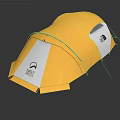 Yellow Camping Tent With White Panels And Modern Design For Outdoor Adventures