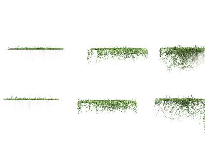 Lush Green Hanging Vines with Various Natural Growth and Decorative Styles 3d model