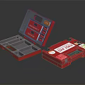 Red AED Emergency Kit Open Case Design With Internal Compartments And Labels