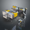 Precision Industrial Mechanical Device With Metal Structure And Yellow Silver Components
