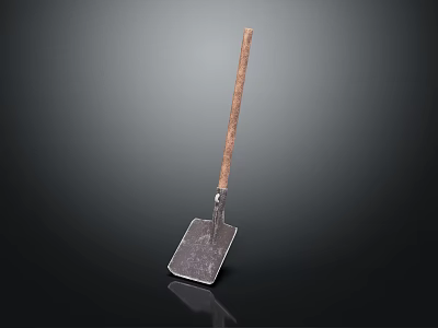 Durable Iron Shovel An Essential Agricultural Equipment For Daily Farming Tasks 3d model