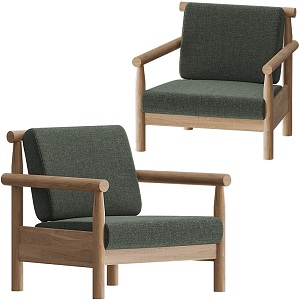 steekla dark green leisure single chair 18 3d model