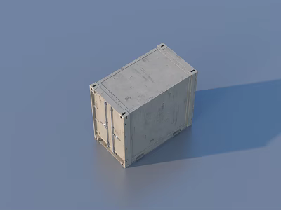 Durable Gray Metal Storage Container For Home Organizing And Daily Use 3d model