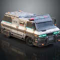 Police Functional Vehicle with Futuristic Design Metallic Exterior Roof Police Lights and LED Lighting
