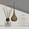 Elegant Daily Fragrance Products With Glass Diffuser Reed Sticks And Perfume Bottle