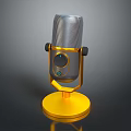 Microphone Amplifier Capacitor Microphone High-end Microphone Wheat Desktop Microphone Broadcasting Microphone 3d model