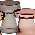 Modern Transparent Side Tables With Amber And Smoke Glass Design For Living Room