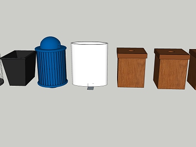 Modern trash can dustbin trash can bottle cup household items model