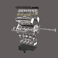 Detailed Engine Exploded View Showcasing Internal Mechanical Components And Technical Structure 3d model
