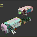 Central Bank Mobile Service Units With White Exterior And Support Vehicle