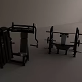 Professional Fitness Strength Training Equipment Chest Press Machine And Barbell Bench Rack