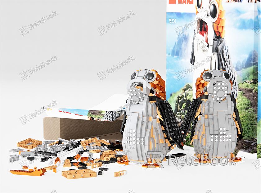 Modern toys children's toy building blocks Lego toy penguin building blocks model