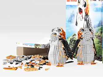 Modern toys children's toy building blocks Lego toy penguin building blocks 3d model