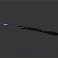 Futuristic Iridescent Knife With Purple And Blue Gradient Blade And Black Handle