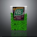 Tic Tac Count's Cherry Flavored Green Candies In Transparent Plastic Box