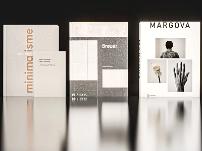 Decorative Ornament Set of Books with Various Cover Designs for Tabletop 3d model