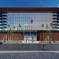 New Chinese-style Office Building Features 3d model