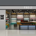BAUO Shopping Mall Store Modern Interior With Shelves Display Areas And Bright Lighting