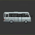 minibus minivan driverless bus school bus van box car 3d model