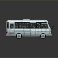 minibus minibus minivan driverless bus bus school bus van box car 3d model