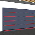 Shelf Display Cabinet Supermarket Shelf Single-sided Rack Hook Iron Shelf Storage Rack Display Cabinet 3d model