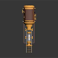 Golden And Red Industrial Mechanical Equipment With Transparent Tubes Support Legs And Base