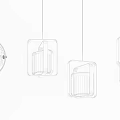Modern Pendant Lights With Various Metal Frame Designs And White Shades