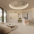 Modern Beauty Salon Interior Design With Elegant Reception Area And Product Shelves