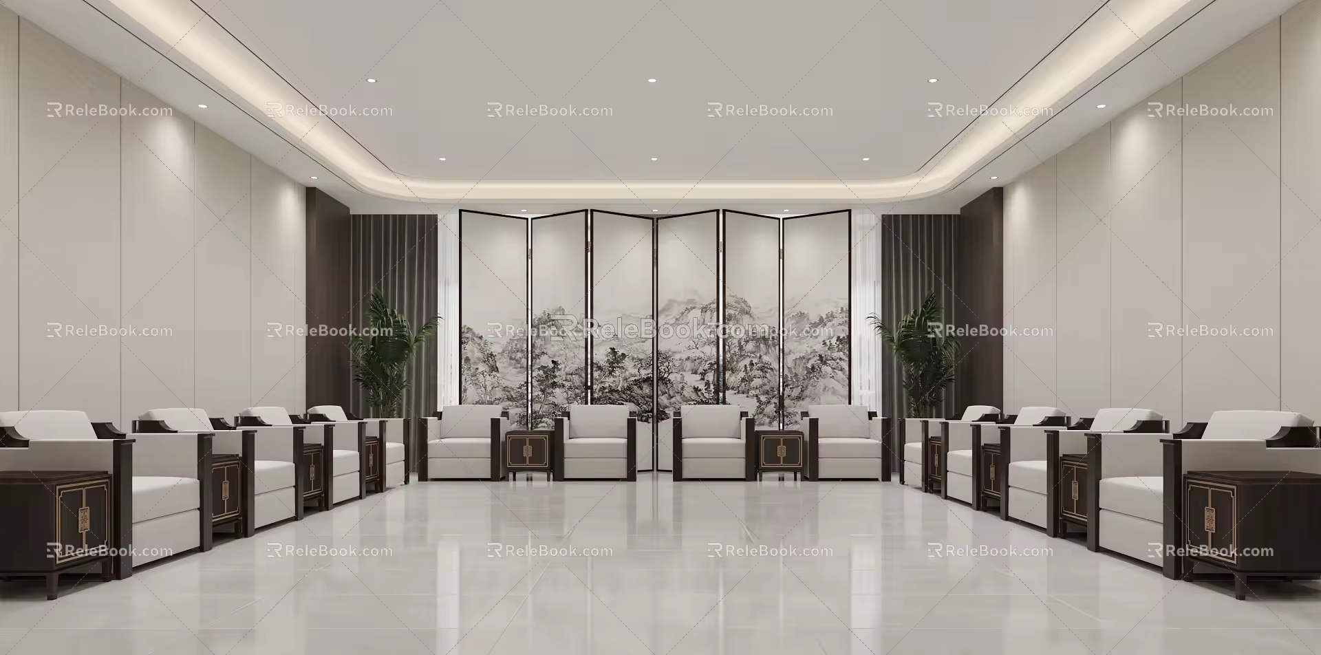 Modern Reception Room Reception Room 3d model