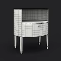Elegant Dark Brown Wooden Bedside Table With Single Drawer And Gold Legs