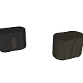 Modern Entryway Cabinet And Side Cabinet With Curved Design And Elliptical Metal Handles