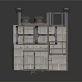 Industrial Mechanical Structure With Platform Railings Metal Frames And Gear Components