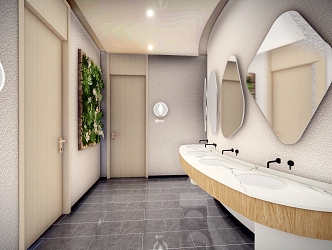 Public toilet Modern toilet 3d model