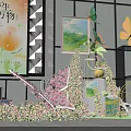 Spring Themed Floral Display With Butterfly Archway Green Plants And Decor