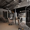 Modern Beauty Hair Salon Interior Design With Styling Chairs Mirrors And Counter