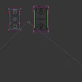 Two Basketball Courts With Different Floor Designs Lighting Systems And Surrounding Fencing