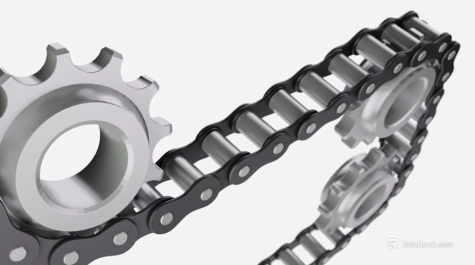 Industrial Grade Metal Hardware Tools Featuring Precision Gears And Heavy Duty Chains 3d model 