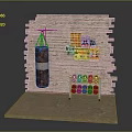 Home Gym Training Corner With Brick Wall Punching Bag Posters Dumbbell Rack And Dumbbells