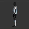 Human Mannequin Dressed In Argentina Football Uniform With Blue White Stripes And Eagle Emblem