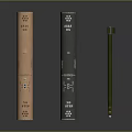 Cylindrical Industrial Components With Orange Gray Tubes And Green Rod Featuring Marked Surfaces